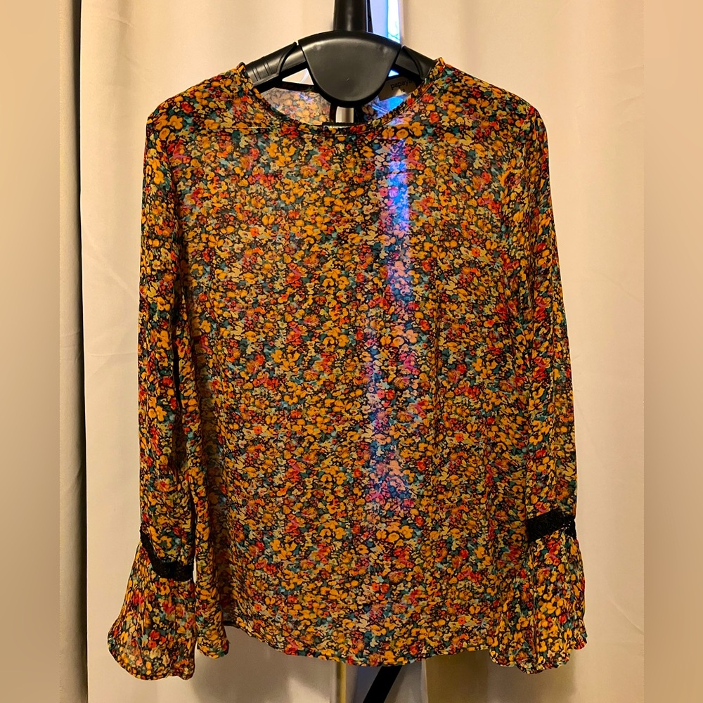 Papaya floral long sleeve top